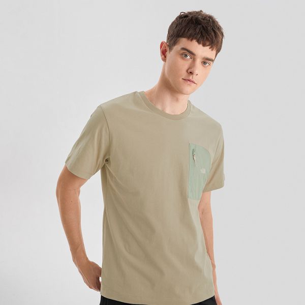 TheNorthFace北面UE先锋设计男款撞色口袋短袖T恤春夏上新|7QQC