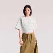 北面短袖T恤女纯棉复古条纹运动户外透气新款TheNorthFace|8G06