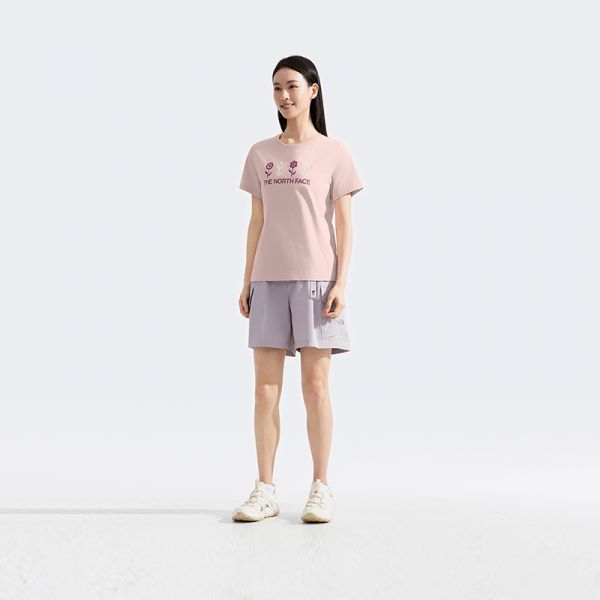 北面女纯棉印花短袖T恤户外休闲透气夏季新款TheNorthFace|8DCC