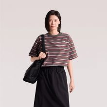 北面短袖T恤女纯棉复古条纹运动户外透气新款TheNorthFace|8G06