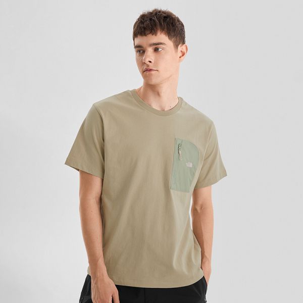 TheNorthFace北面UE先锋设计男款撞色口袋短袖T恤春夏上新|7QQC