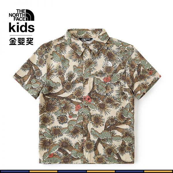 TheNorthFace北面童装男儿童UPF防晒短袖衬衫户外24夏新款|86TW