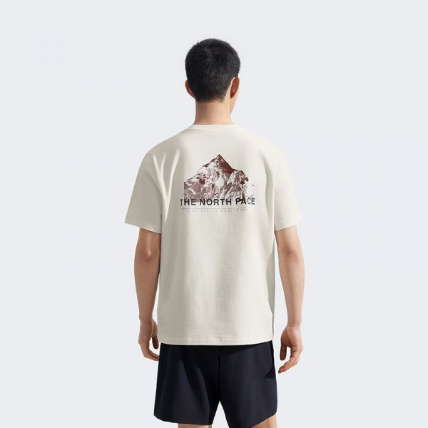 北面男印花山脉速干短袖T恤户外休闲透气夏新款TheNorthFace|8D7E