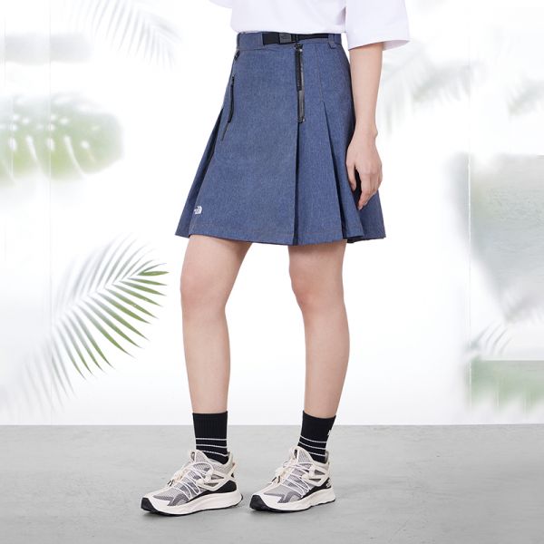 TheNorthFaceUE北面女先锋设计及膝拼接百褶半身裙23春夏新款81KO