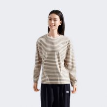 北面女休闲条纹长袖T恤运动户外新款TheNorthFace|8F0U