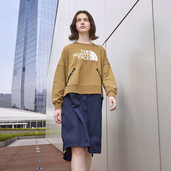 TheNorthFaceUE北面先锋设计女套头卫衣连衣裙23春夏新款81M2