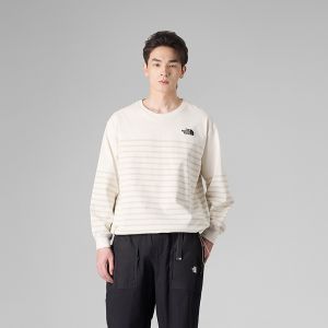 北面UE设计师款长袖条纹T恤男纯棉休闲户外新款TheNorthFace|8F4F