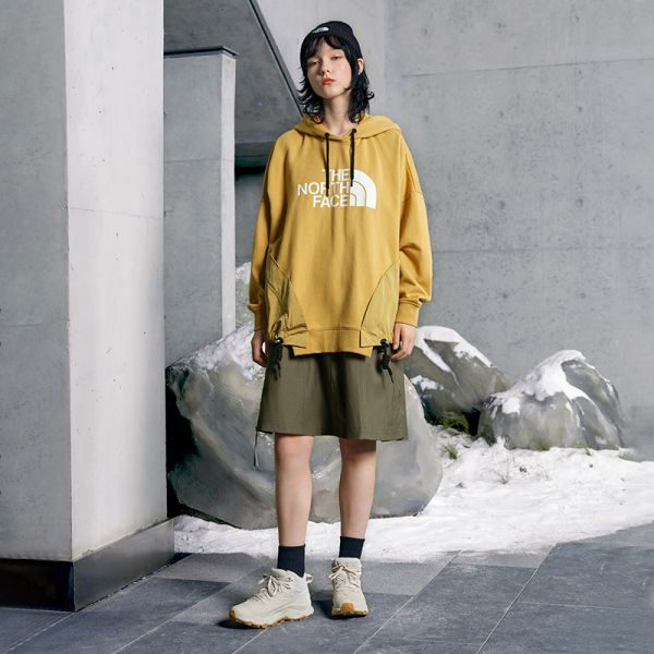 TheNorthFace北面UE先锋设计女性格纹拼接及膝短裙秋冬上新|7W9Z
