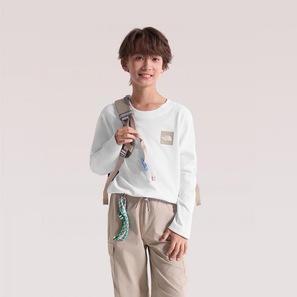 北面儿童长袖T恤男女大童纯棉运动户外透气新款TheNorthFace|8JM9