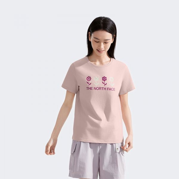 北面女纯棉印花短袖T恤户外休闲透气夏季新款TheNorthFace|8DCC