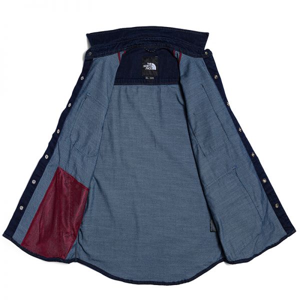 下 F23 TheNorthFace北面UE先锋设计男性机能风牛仔衬衫秋冬上新|7W97