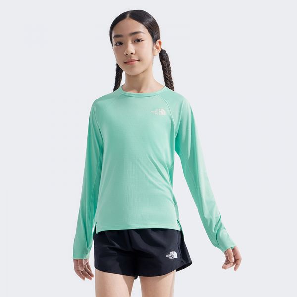 北面童装Sunriser儿童防晒速干长袖T恤透气抑臭TheNorthFace|8AN6