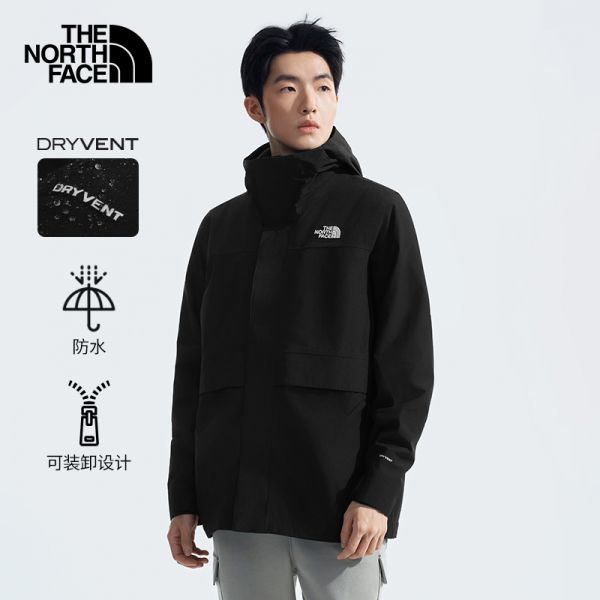 北面男Elements抓绒三合一冲锋衣防水保暖户外TheNorthFace|89YX