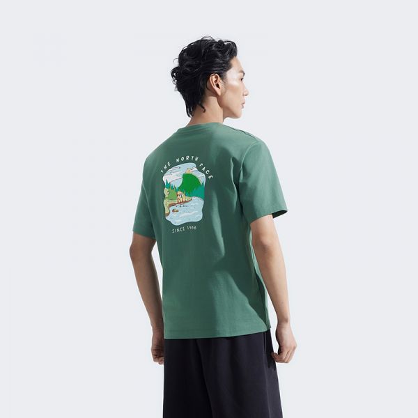 北面男女同款纯棉印花短袖T恤户外休闲透气新款TheNorthFace|8GZ6