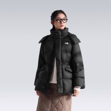 北面羽绒服女鹅绒外套中长款可收腰户外轻量保暖TheNorthFace|8J6W
